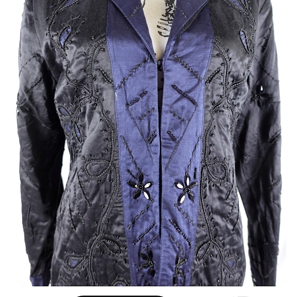 Chico’s Excitement Zira Silk & Linen Jacket 3 (16-18) L New - Picture 2 of 7